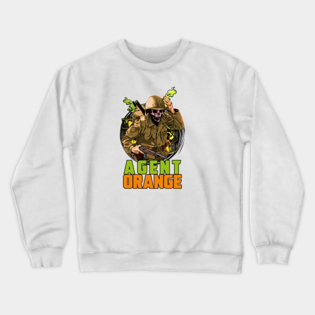 AGENT ORANGE Crewneck Sweatshirt by theanomalius_merch